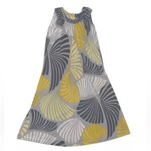 Donna Rae Women’s Size Small Gray and Yellow Sleeveless Dress with Zipper
